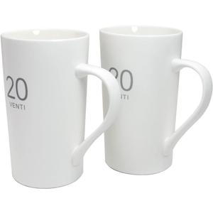 Number Large Coffee Mug Set of 2, Tall White Ceramic Coffee Cup, 20 oz Mug for Coffee, Cocoa, Latte, Milk, Tea (5-1xbkkfb-2pc)