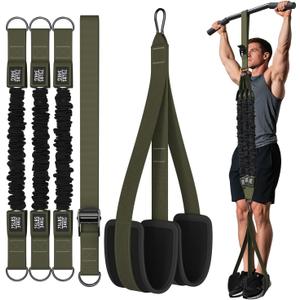 LEEKEY Resistance Bands, Exercise Bands,Pull Up Assist Bands - Bands for Working Out,Band for Men and Women Fitness Training, Physical Therapy,Home Workouts (75LBS-GREEN)