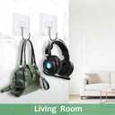 Large Adhesive Hooks,Transparent Seamless Stainless Steel Ultra Strong Wall Hooks for Kitchen Bathroom Ceiling Door Utility Hooks 14 PCS