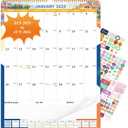 2025 Wall Calendar (17"x22") with Lines, Monthly Desk Calendar from Jan 2025 to Jun 2026, Vertical Large Monthly Family Calendar 2025 for Wall, Calendario 2025 (Big Scenery)