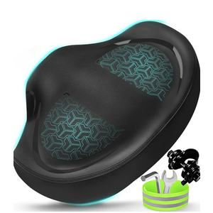 Noseless Bike Seat Cushion for Men & Women - Extra Padding & Comfort Wide Bicycle Seat, Oversized Comfortable Saddle for Peloton Bikes, Exercise Bikes, Electric Bikes, Cruiser Bikes