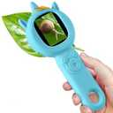 Kids Microscope- 500x Magnification, 16X Zoom, Handheld Microscope for Kids with HD Cam, Portable Science Learning Tool, Christmas Birthday Gifts for Boys Girls Aged 3-12 （Blue）