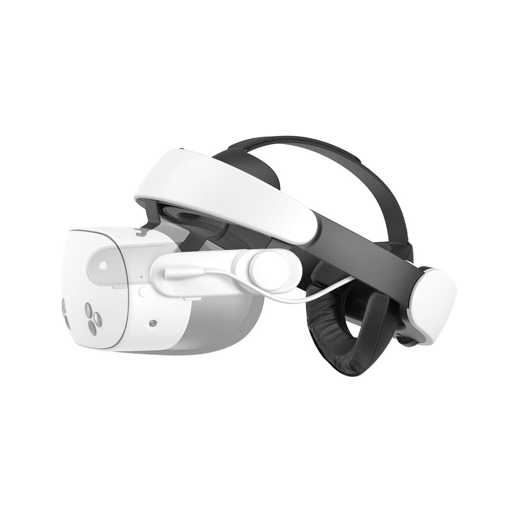 KIWI design H4 Boost Comfort Battery Head Strap Accessories for Meta/Oculus Quest 3/3S, Dual Fast Charge The VR Headset and Battery Strap in 2.5h, Halo Strap Reduce Facial Pressure, Not for Quest 2