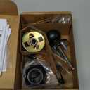 Amazon Basics Exterior Door Knob With Key Lock and Deadbolt, Coastal, Matte Black ((Pack of 1))