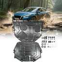 Alloy Steel Engine Splash Shield Fit for Nissan Sentra 2020 2021 2022 2023 2024 Heavy Duty Front Skid Plate for Radiator, Engine & Transmission w/Screw Hardware,Service Holes & Vent Design