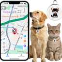 Smart GPS Tracker for Dogs|mini Easy to use Cat GPS Tracker|Waterproof and Drop-Proof|Real-time Positioning Smart Alarm pet Tracker|Extra Long Battery Life of 365 Day|No Subscription (Android & iOS)