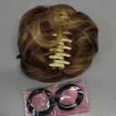 Messy Buns Hair Pieces for Womem Fake Hair Bun Extensions Clip in Ponytail Natural Hair Extensions Hairpieces for Womens (Brown mix Natural Blonde)