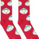 Crazy Socks Cartman Faces Fun Print Novelty Crew Socks for Men