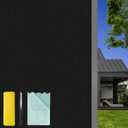 Blackout Window Film with Installation Tools, Total Sun Blocking Privacy Cover for Glass, Removable Room Darkening Black Out Window Covers Tint, Static Cling Frosted Glass Film (35.4"x 78.7")