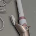 Conair Double Ceramic 1 -Inch Long Barrel Curling Iron, 1 -Inch Barrel Creates Soft Waves, Hair Waver for Use on Medium & Long Hair, White/Rose Gold