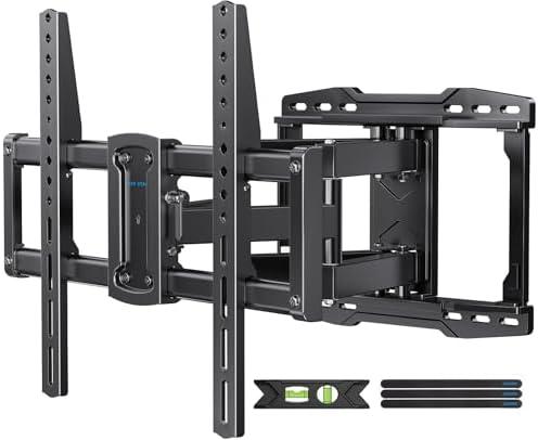 Amazon.com: USX STAR UL Listed Full Motion TV Wall Mount Bracket for Most 37-86 inch TVs, Swivel Tilt Extension Level TV Mount, Max VESA 600x400mm, Holds up to 132lbs & 16" Wood Studs with Hole Drilling Template : Electronics