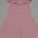 Glampunch Womens Off Shoulder Maternity Dress Ruffles Elegant Slim Gowns Fit Maxi Photography Dress L