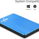 NRICO Portable External Hard Drive, USB 3.0, 2.5 Inch, Compatible with PC, Mac, Desktop (Blue, 500, GB)