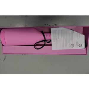 NONK Power Curling Iron Hair Crimper Waver, Ceramic Double Barrel Curling Wand, 1.25 Inch, Dual Voltage, Anti-Scald, Easy to Use, Hot Tools for Women, Pink, Gifts for Women