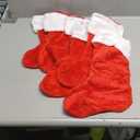 ANVAVO 6 Pack Christmas Stockings 18 Inch Soft Classic Red Plush Stockings Xmas Fireplace Hanging Stockings Fireplace Decorations Plush Fur Cuff Stockings for Holiday Xmas Party Decorations