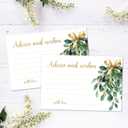 Christmas Advice and Wishes Cards Box - 50 Pcs Wedding & Baby Shower Advice Cards, Well Wishes Box for Graduation, Christmas, Birthday Party Decorations, Bridal Shower Games(Mistletoe) -A10