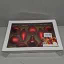 Alupssuc 10Pcs Multiple Styles Glass Christmas Ball Ornaments for Tree Decorations, Red