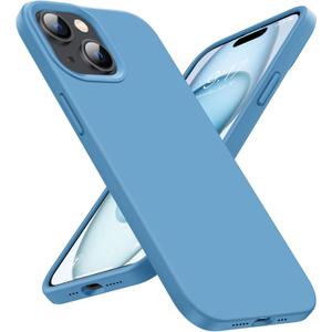 for iPhone 15 Case Liquid Silicone Slim Shockproof Protective Cover 6.1 Inch Anti-Scratch Drop Protection,Blackish Green (iPhone 15, 6.1'')