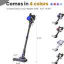 DUMOS Cordless Vacuum Cleaner, Lightweight Rechargeable Upright Vacuum with Flexible Steering, Extendable Pole, LED Light, 3 Brush Heads & Wall Mount, Ideal for Hardwood Floors & Household Cleaning
