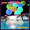 Mega-L Glow in the Dark Balls, 8 Pcs Glow Party Games Bouncy Rubber Balls Multicolor Glow in the Dark Toys, Perfect for Indoor & Outdoor Night Games for Kids Adult