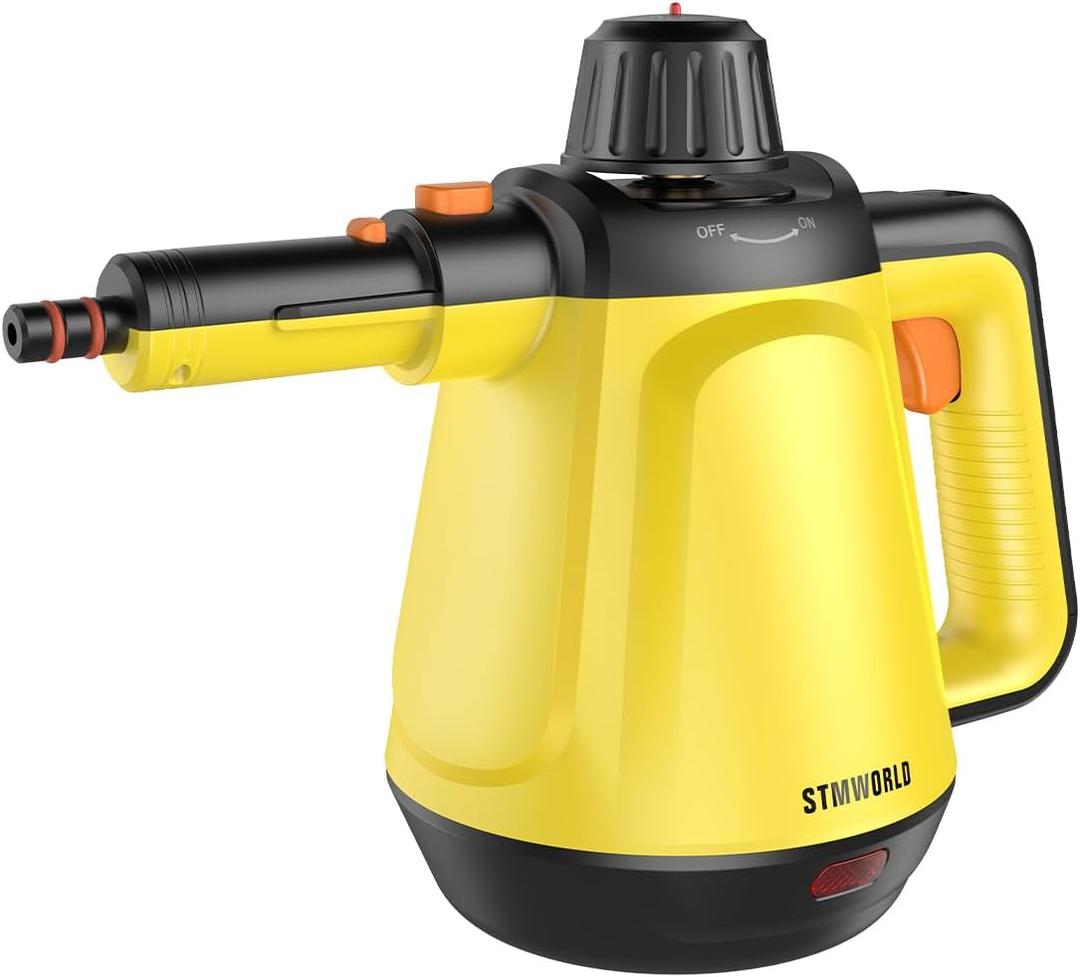 Natural Multi-Surface Handheld Steam Cleaner with 10 Accessories, 13.5OZ Pressurized Multipurpose On Demand Steam Cleaner for Home, Steamer for Cleaning Dirt, Grease, Grout, Tile, Floor, Couch and Car
