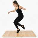 Portable Tap Dance Board for Home Practice Extra Large Tap Dancing Practice Floor for Tap Irish Step Flamenco Clogging Comes with Anti-Slip Base Waterproof Top Built-In Carry Handle Size 47 x 31.5