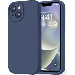 LOVE 3000 Designed for iPhone 14 Case, Premium Silicone with [Soft Anti-Scratch Microfiber Lining] Shockproof Protective Phone Case for Men Women Girls 6.1", Navy Blue