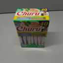 INABA Churu Cat Treats, Grain-Free, Lickable, Squeezable Creamy Pure Cat Treat/Topper with Vitamin E & Taurine, 0.5 Ounces Each, 40 Tubes, Tuna & Seafood Variety Box (EXP 12/18/25)