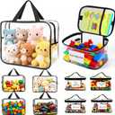 8-Pack Clear PVC Toy Organizers and Storage Bags with Zipper,Waterproof Organizer for Building Blocks, Puzzles,Board Games & Magnetic Toys,All-in-One Toy Organizers and Storage Solution