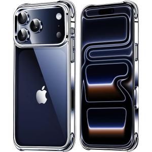 Mkeke for iPhone 17 Pro Max Case Clear, [Not Yellowing] [Military-Grade Drop Protection] Protective Clear for Apple 17 Pro Max Case with Shockproof Bumper 2025