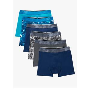 Hanes boys Performance Tween Boxer Briefs Underwear, Assorted Prints & Solids, 6 Pack, Size S