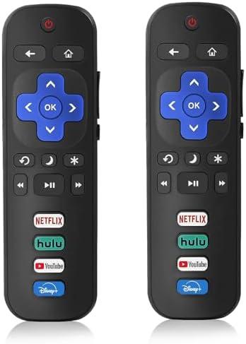2PCS Nmaayss Replacement Remote for Roku TV Remote, Compatible with TCL Roku/Onn Roku/Hisense Roku/Philips Roku/Sharp Roku/Westinghouse Roku/Insignia Roku TV(Not for Roku Stick, Box or Speaker)