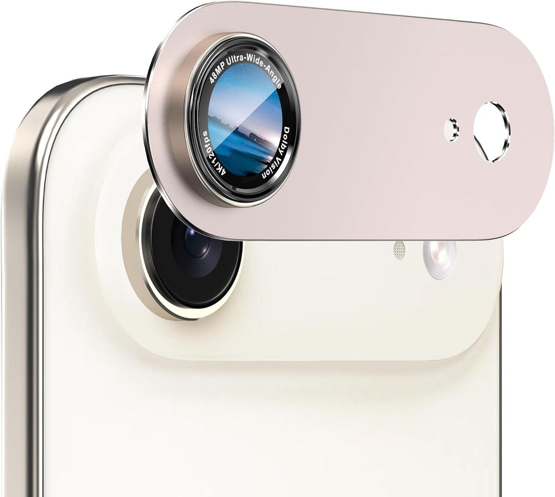 CACOE Camera Lens Protector for iPhone Air - Metal Frame Tempered Glass Cover, [Anti-Scratch] [Drop-Proof][Strong-Adhesion] Camera Screen Cover(Light Gold)