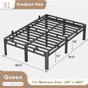 ROIL 16 Inch Queen Bed Frame Double Layer 2 in 1 Platform with Round Corner