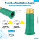 1 Set Universal Faucet Water Hose Adapter with Clamps Fits 3/4" Thickened Rv Sink Hose Attachment Connector for Garden Kitchen Bathroom Damaged/stripped Faucet Threads or Threadless