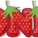 One Letter Sign for Berry First Birthday Decor: Strawberry Themed 1st Birthday Table Centerpieces, Free Standing Wooden Word Sign for 1st Party Decorations Girl, 1 Year Old Photo Booth Props