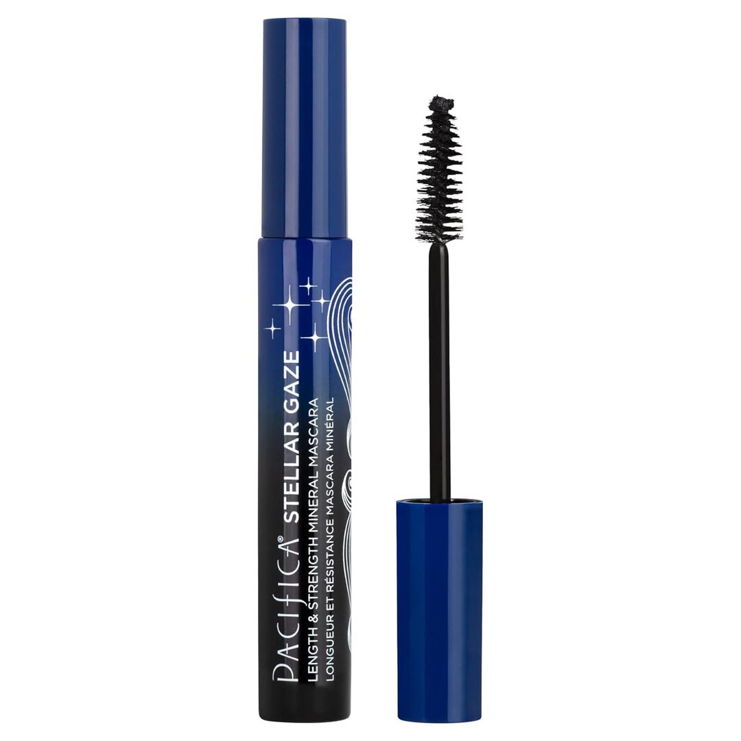 Pacifica Stellar Gaze Mascara (Supernova Black, Glass Vial)  Length & Strength Formula with Coconut & Vitamin B, Sustainable Packaging, Vegan