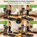 Upgrade Walking Pad with 15% Incline, 3.5HP Treadmill with Handle Bar, 0.6-8.7MPH Foldable Walk Pad for Small Home Office, Quiet Treadmill Running Machine, LED Display, 300/350/400LBS Capacity