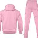Men's Tracksuit 2 Piece Thick Warm Sweatsuit Set Sweatpants and Hoodie Fleece Athletic Jogging Suits With Pockets