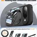 360Spin Magnetic Stand Case for Pixel 10/10 ProFit for MagSafe & Pixelsnap Cover with Ring HolderCrystal Clear Camera Protection Phone Google 10/10 Pro Cases - Black