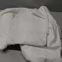 MooMee Bedding Duvet Cover Set 100% Washed Cotton Linen Like Textured Breathable Durable Soft Comfy (Solid Off White, Palatial King/Oversized King 120"x98")