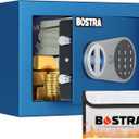 Botsa Fireproof Safe Box with Sensor Light, Fireproof Bag & Digital Keypad, Blue, 0.23 Cu Ft