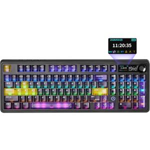 AJAZZ AK980 V2 Pro Wireless Mechanical Keyboard,Tri-Mode Gaming Keyboard