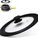 Ydeapi Universal Lid for Pots, Pans and Skillets, Pot Lid With Heat Resistant Silicone Rim and Tempered Glass, Fits 9.5", 10", 11" Diameter Pots and Pans