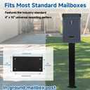 43" Heavy Duty Galvanized Steel Mailbox Post - Rustproof 4x4 Black In-Ground Mount, USPS Compliant, Easy DIY Installation for Standard Mailboxes