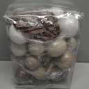 40 Pcs Neutral Matte Christmas Ball Ornaments Textured Rustic Boho White Brown Xmas Bulbs Ornaments with Velvet Ribbon 1.57 1.97 2.36 Inch Modern Christmas Decor for Tree Holiday Decor