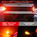 4257 WT21/7W Red LED Brake Tail Light Bulbs, CANBUS Error Free,No Hyper Flash - 1860-SMD Chips Powerful & Super Bright with Cooling Fan - CK & Standard Socket Plug-and-Play