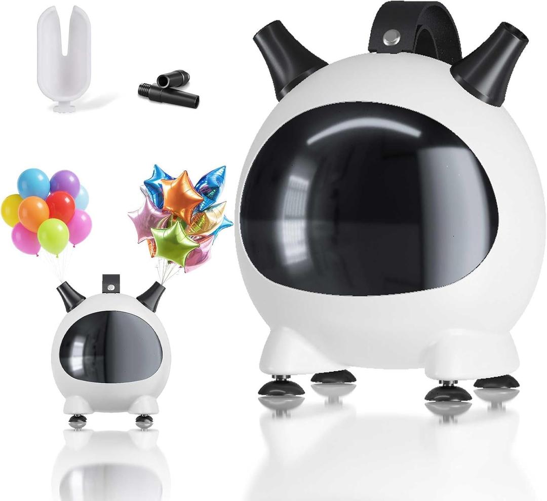 Balloon Pump Electric, Portable Balloons Inflator Air Pump Dual Nozzle, 110V Small Electric Balloons Blower Machine Corded, 600W for Latex Foil Balloon Arch Garland Party Decorations Supplies