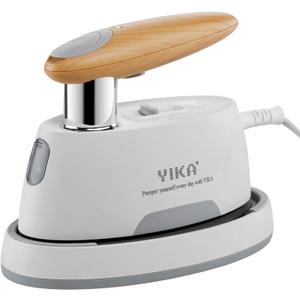 YIKA Steamer Iron for Clothes 2-in-1, Multi-Level Heating & Steaming Control, Handheld Steam Iron with Ceramic Coated Panel, Portable Fabric Wrinkle Remover for Home, Travel, and Office Use