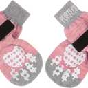 PUPTECK Anti-Slip Dog Socks with Double Sides Grips for Small Medium Large Dogs Hardwood Floors Prevents Licking, Dog Shoes for Hot Pavement Traction Control Paw Protector for Senior Dogs, Pink XS